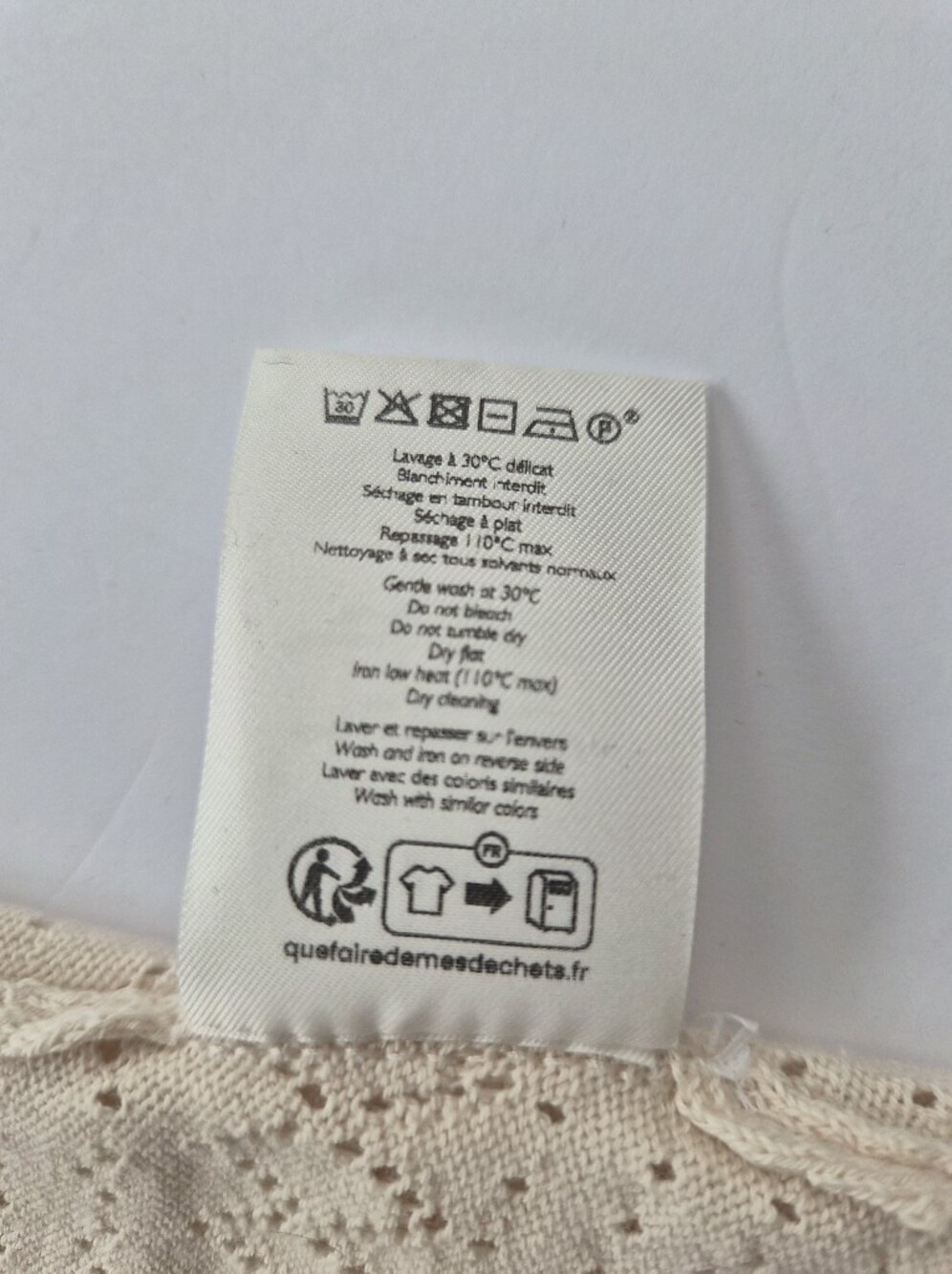 *NWT* [Sezane] Yoran Top in Cream, Size  M, 100% Organic Cotton, Knit, Italy - Picture 12 of 13